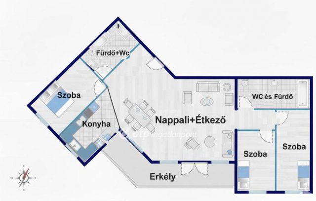 Eladó téglalakás, Budapesten, XIII. kerületben 115 M Ft