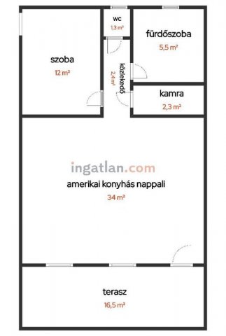 Eladó sorház, Tiszakécskén 46.9 M Ft, 1 szobás