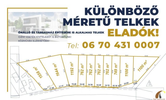 Eladó telek, Dabason 14.9 M Ft / költözzbe.hu
