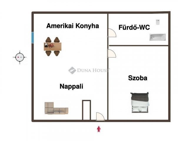 Eladó téglalakás, Budapesten, IV. kerületben 35 M Ft, 2 szobás