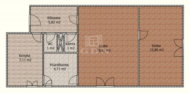 Eladó téglalakás, Budapesten, XX. kerületben 47.9 M Ft, 2 szobás