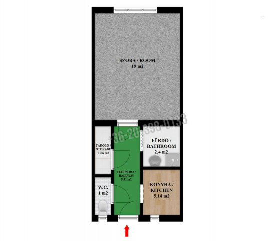 Eladó téglalakás, Budapesten, VIII. kerületben, Alföldi utcában