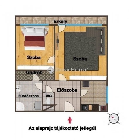 Eladó téglalakás, Budapesten, XX. kerületben 59.4 M Ft, 2 szobás