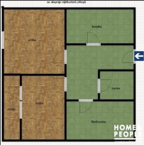 Eladó téglalakás, Szegeden 15 M Ft, 2 szobás