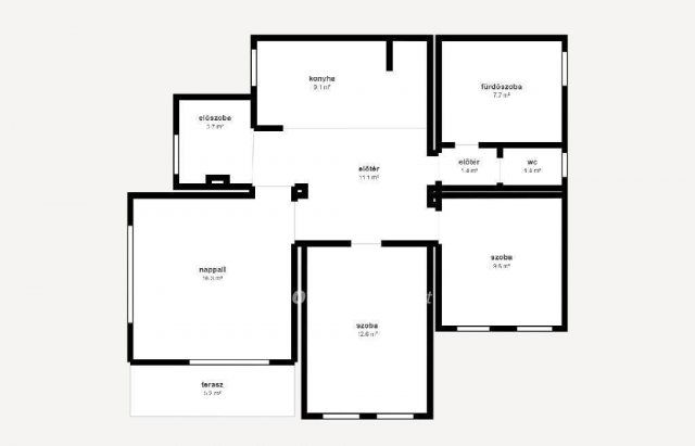 Eladó ikerház, Kisvárdán 48.5 M Ft, 2 szobás