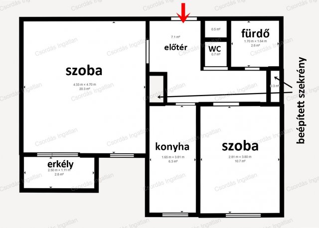 Eladó panellakás, Veszprémben, Haszkovó utcában 46.9 M Ft