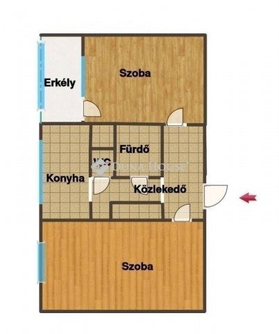 Eladó panellakás, Budapesten, III. kerületben 63.9 M Ft, 2 szobás