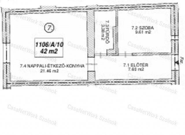 Eladó téglalakás, Szolnokon 49.9 M Ft, 2 szobás