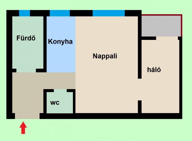 Eladó téglalakás, Budapesten, XIII. kerületben, Taksony utcában