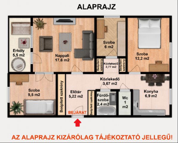 Eladó téglalakás, Budapesten, XX. kerületben 68.5 M Ft