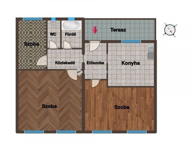 Eladó ikerház, Budapesten, XVII. kerületben 75 M Ft, 2+1 szobás