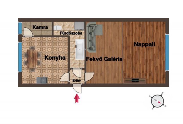 Eladó téglalakás, Budapesten, X. kerületben 33 M Ft, 1 szobás