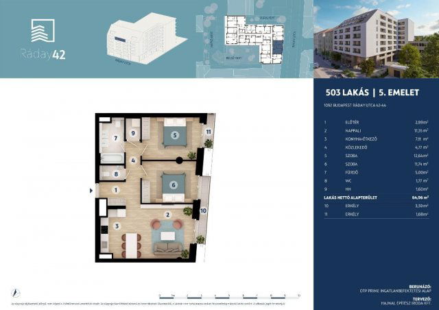 Eladó téglalakás, Budapesten, IX. kerületben, Ráday utcában