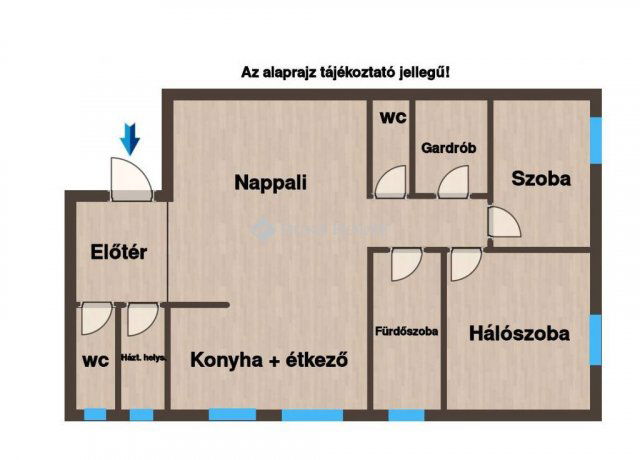 Eladó téglalakás, Győrött 56 M Ft, 3 szobás
