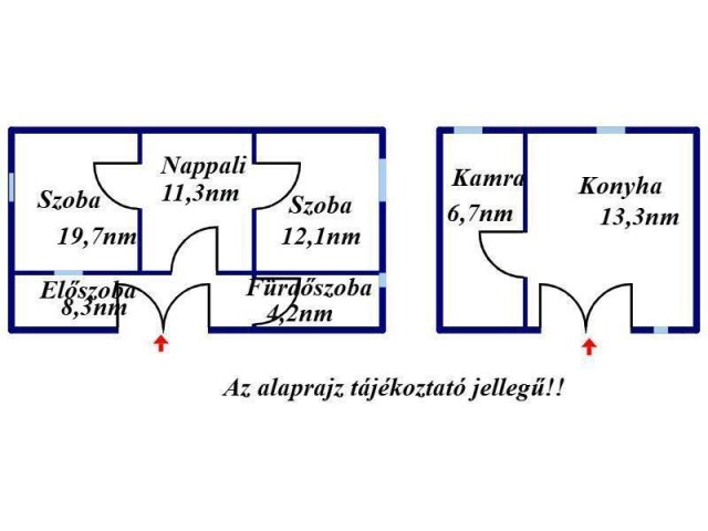 Eladó családi ház, Jászjákóhalmán 19 M Ft, 2 szobás