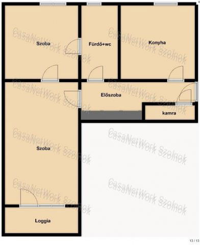 Kiadó téglalakás, albérlet, Szolnokon 135 E Ft / hó, 2 szobás