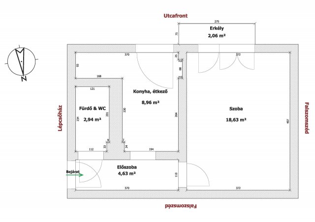 Eladó téglalakás, Miskolcon 19.4 M Ft, 1 szobás