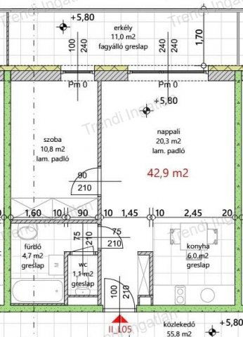 Eladó téglalakás, Győrött 45.98 M Ft, 2 szobás