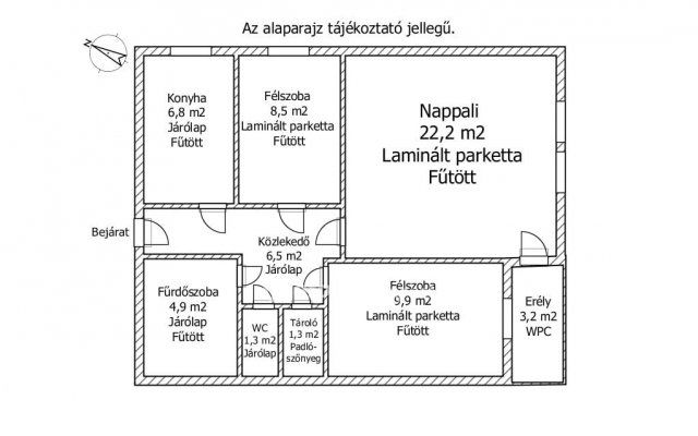 Eladó téglalakás, Mosonmagyaróváron 59.9 M Ft, 1+2 szobás