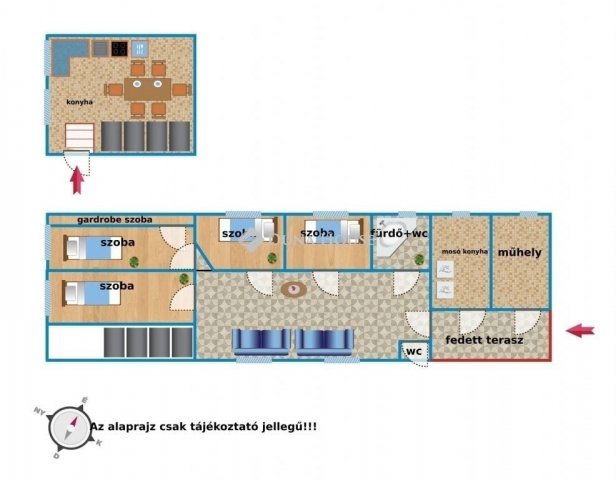 Eladó családi ház, Vácegresen 69.9 M Ft, 5 szobás