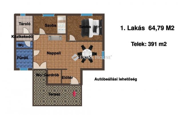 Eladó ikerház, Pilisen 59.9 M Ft, 3 szobás / költözzbe.hu