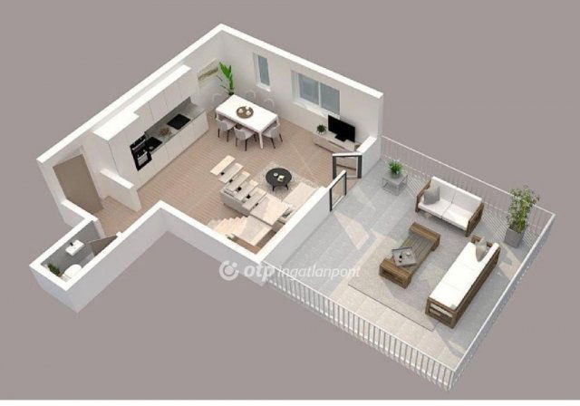 Eladó téglalakás, Nagykanizsán 54.5 M Ft, 1+1 szobás