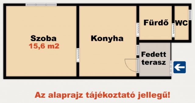 Eladó téglalakás, Kiskunhalason 15 M Ft, 1 szobás