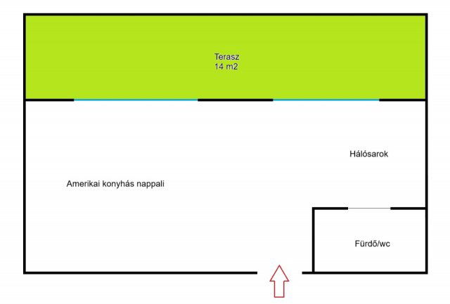 Eladó téglalakás, Balatonfüreden 94.9 M Ft, 1 szobás