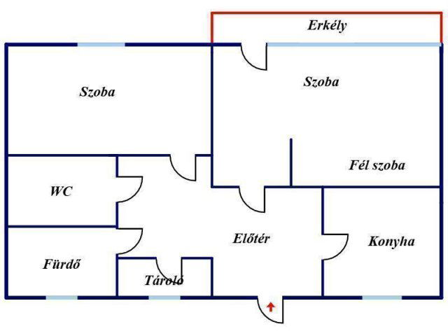Eladó panellakás, Nyíregyházán 49 M Ft, 2+1 szobás