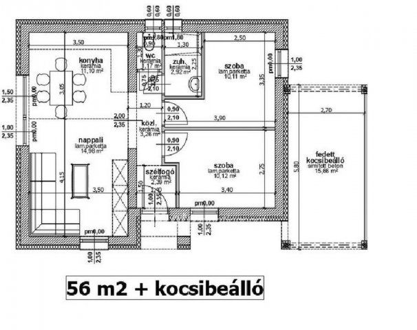Eladó ikerház, Nyíregyházán 69.9 M Ft, 3 szobás