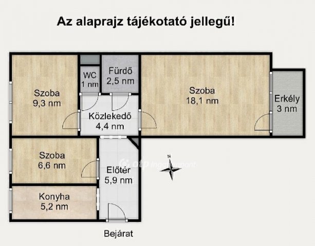 Eladó panellakás, Budapesten, XIX. kerületben 59 M Ft, 2+1 szobás