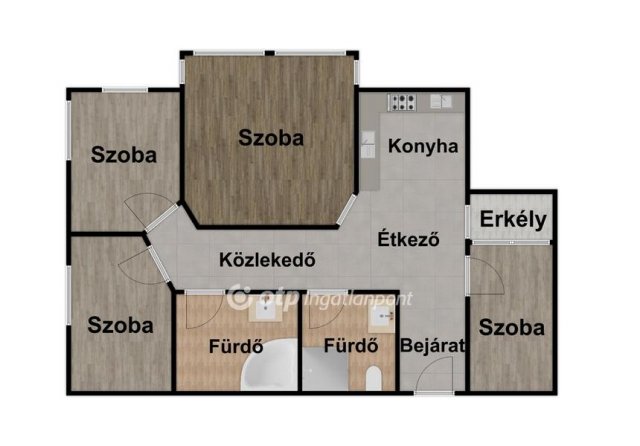 Kiadó téglalakás, albérlet, Debrecenben 320 E Ft / hó