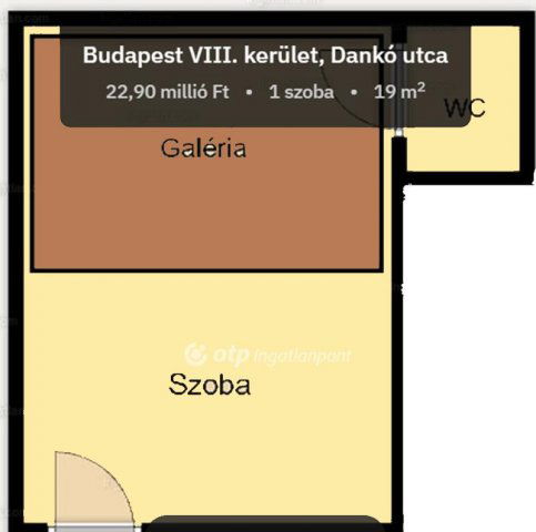 Eladó téglalakás, Budapesten, VIII. kerületben 22.9 M Ft