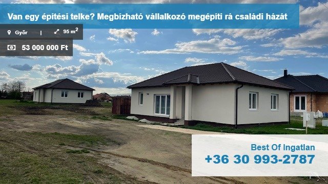 Eladó családi ház, Győrött 53 M Ft, 4 szobás