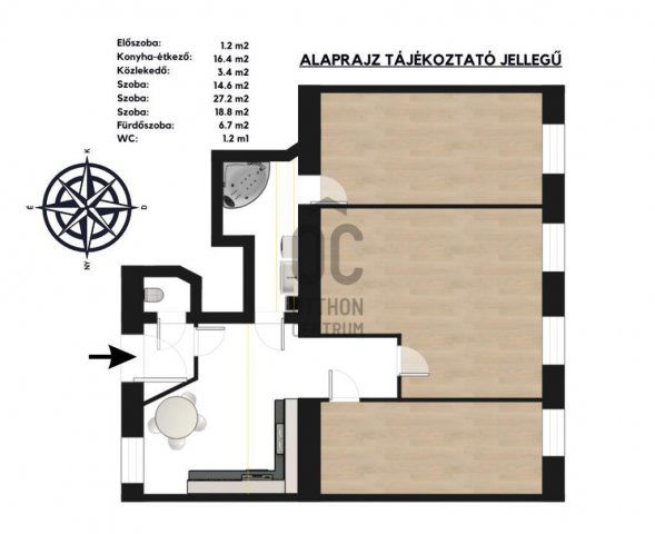 Eladó téglalakás, Budapesten, VII. kerületben 104.9 M Ft