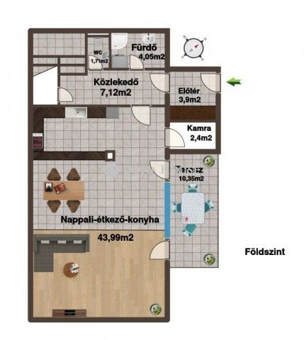 Eladó téglalakás, Kecskeméten 177 M Ft, 1+3 szobás