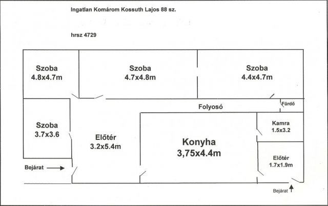 Eladó családi ház, Komáromban 75 M Ft, 5 szobás