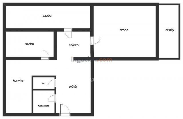 Eladó panellakás, Kecskeméten 52.9 M Ft, 1+2 szobás