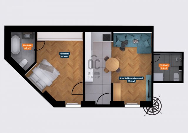 Eladó téglalakás, Budapesten, XIII. kerületben 89.9 M Ft