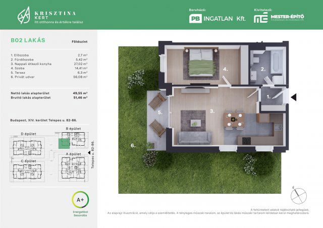 Eladó téglalakás, Budapesten, XIV. kerületben, Telepes utcában