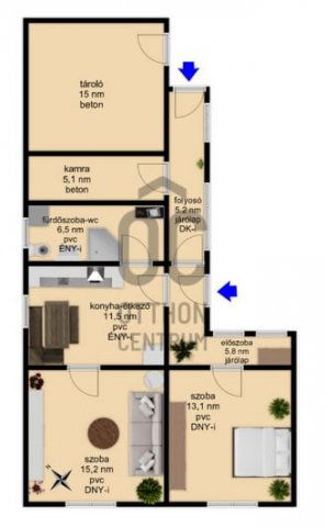 Eladó családi ház, Csécsén 17.8 M Ft, 2 szobás