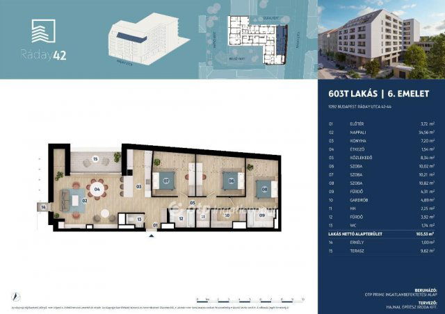Eladó téglalakás, Budapesten, IX. kerületben 265 M Ft, 4 szobás