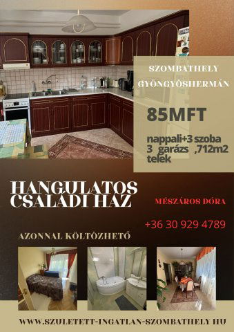 Eladó családi ház, Szombathelyen 85 M Ft, 2+3 szobás