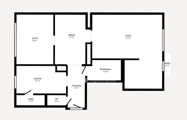 Eladó téglalakás, Miskolcon 31.5 M Ft, 2+1 szobás