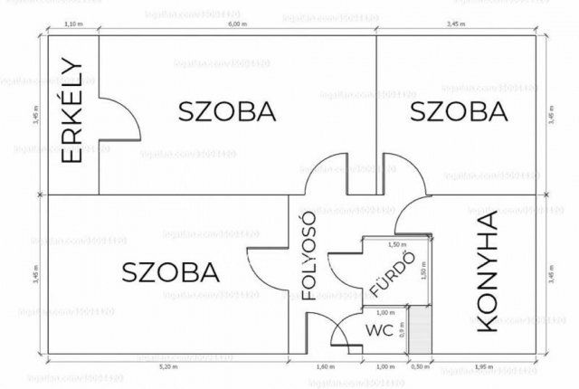 Eladó panellakás, Pécsett 56.8 M Ft, 3 szobás