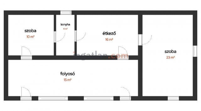 Eladó családi ház, Mezőtúron 6.5 M Ft, 1+1 szobás