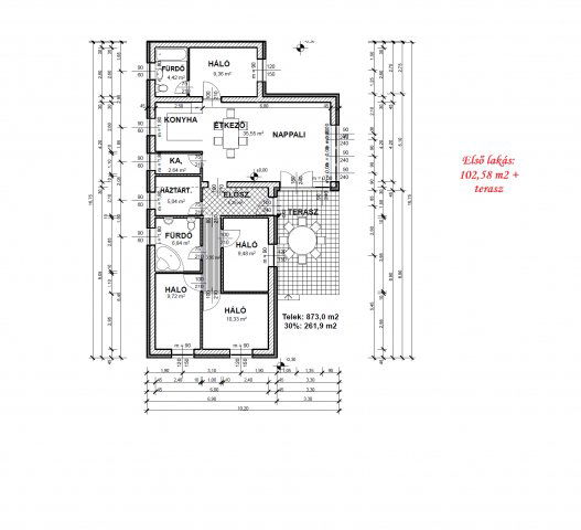 Eladó ikerház, Taksonyon 109.9 M Ft, 5 szobás