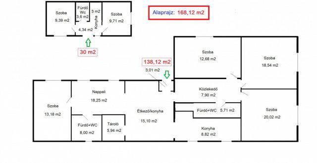 Eladó családi ház, Budapesten, XVIII. kerületben 110 M Ft