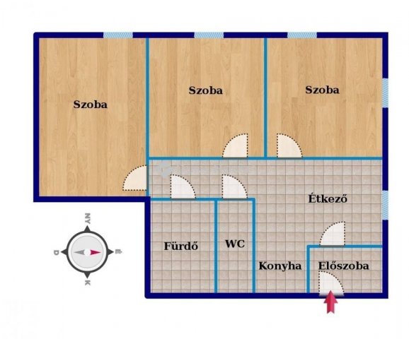 Eladó téglalakás, Kápolnásnyéken 97 M Ft, 3 szobás
