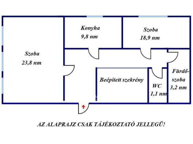 Eladó téglalakás, Lajosmizsén 47.5 M Ft, 2 szobás
